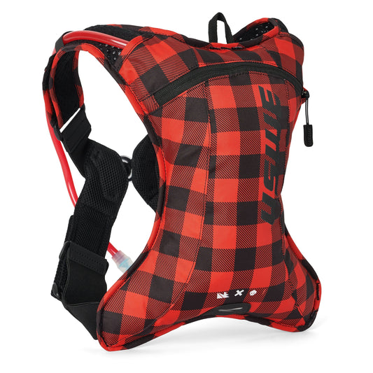Mochila de hidratação USWE OUTLANDER XC 2 L Flannel Vermelho/Preto