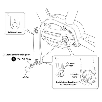 Manivelas SHIMANO FC-E5000 Prateado