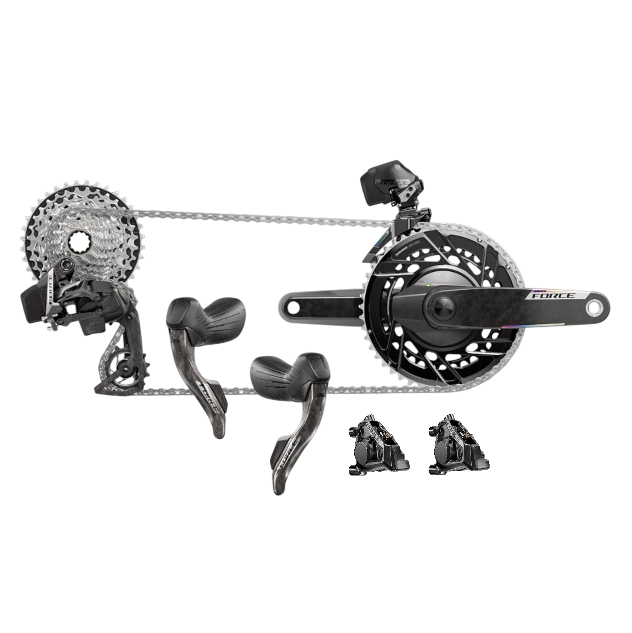 Pacote SRAM FORCE AXS E1 2x12V