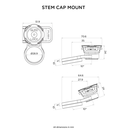Suporte de Fixação na Mesa QUADLOCK OUT CAP MOUNT PRO