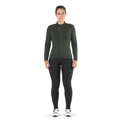 Maillot MAVIC AKSIUM THERMO Mulher Mangas Compridas Verde