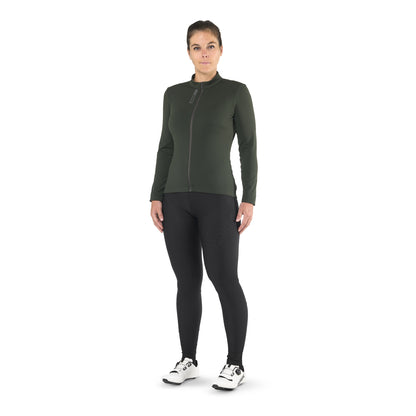 Maillot MAVIC AKSIUM THERMO Mulher Mangas Compridas Verde