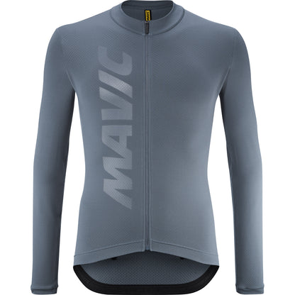 Maillot MAVIC AKSIUM THERMO Mangas Compridas Azul/Cinzento