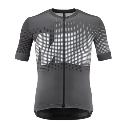Maillot MAVIC AKSIUM GRAPHIC Mangas Curtas Cinzento
