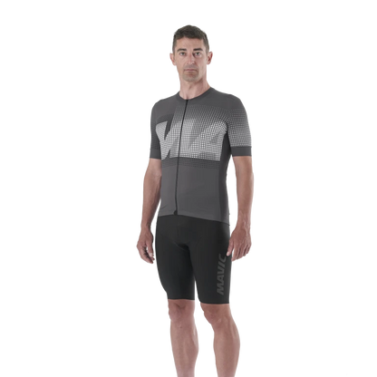 Maillot MAVIC AKSIUM GRAPHIC Mangas Curtas Cinzento