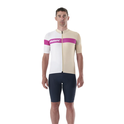 Maillot MAVIC KSYRIUM PRO Mangas Curtas Bege