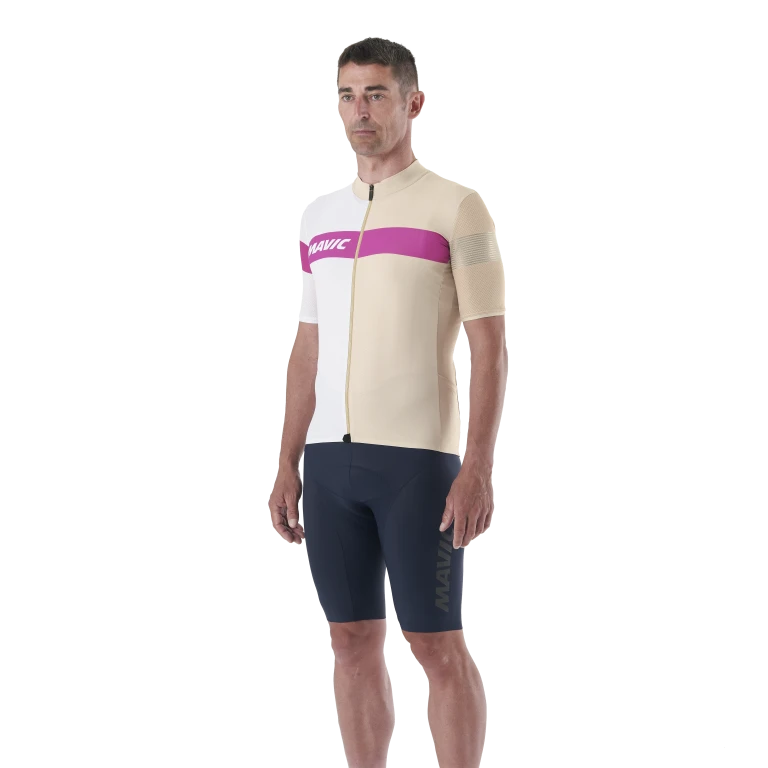 Maillot MAVIC KSYRIUM PRO Mangas Curtas Bege