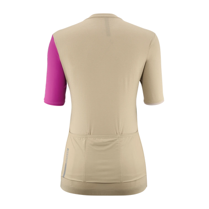 Maillot MAVIC ESSENTIAL Mangas Curtas Mulher Bege/Fúcsia