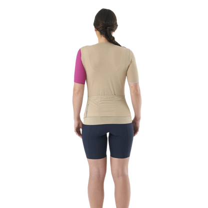 Maillot MAVIC ESSENTIAL Mangas Curtas Mulher Bege/Fúcsia