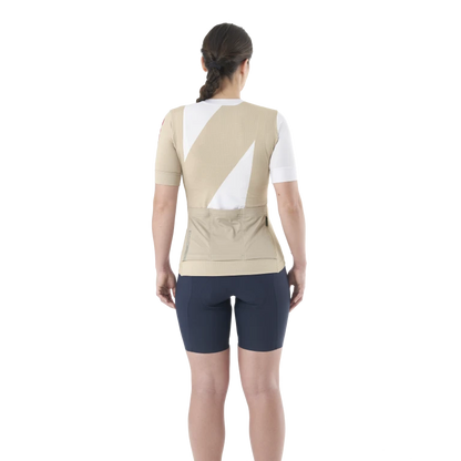 Maillot MAVIC AKSIUM GRAPHIC Mangas Curtas Mulher Bege