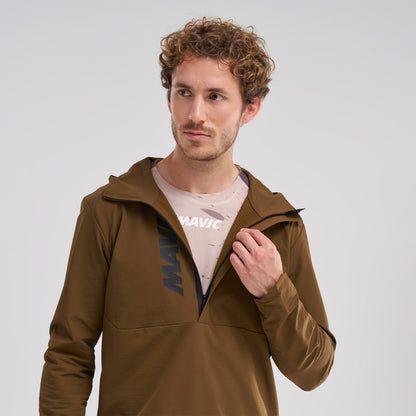 Jaqueta MAVIC DEEMAX THERMO WIND HOODIE Castanho