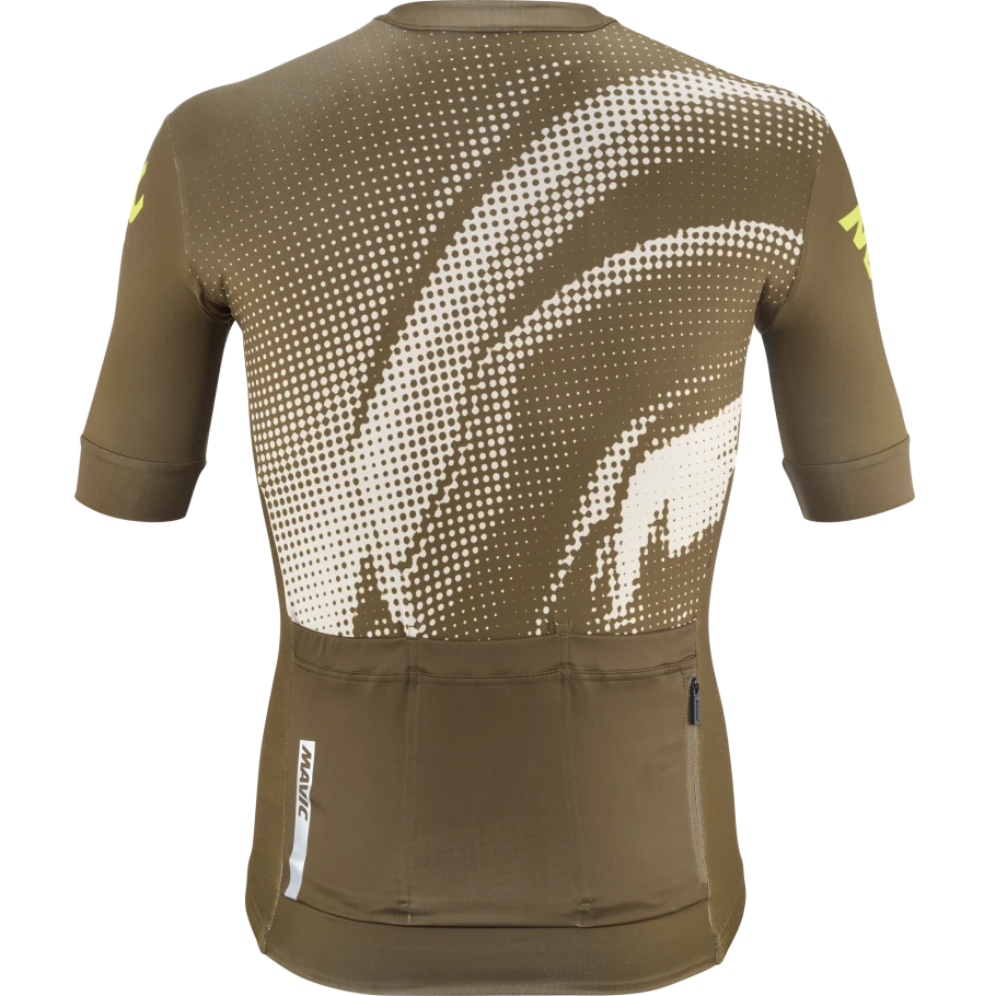 Camisola de manga curta MAVIC AKSIUM GRAPHIC Bege/Castanho