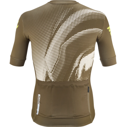 Camisola MAVIC AKSIUM GRAPHIC Mangas Curtas Bege/Castanho