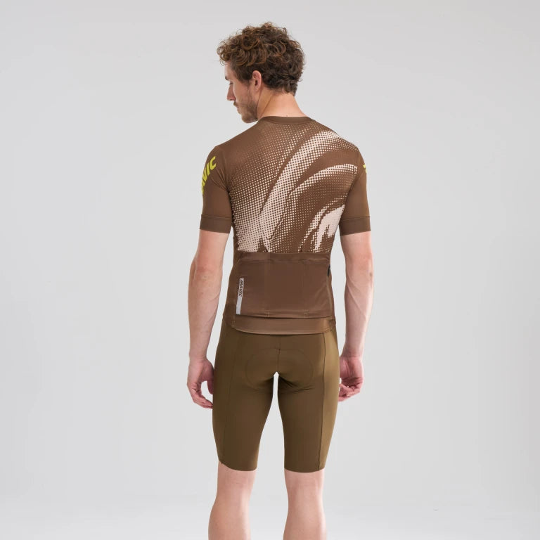 Camisola de manga curta MAVIC AKSIUM GRAPHIC Bege/Castanho