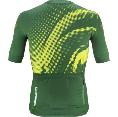 Maillot MAVIC AKSIUM GRAPHIC Mangas Curtas Verde/Amarelo