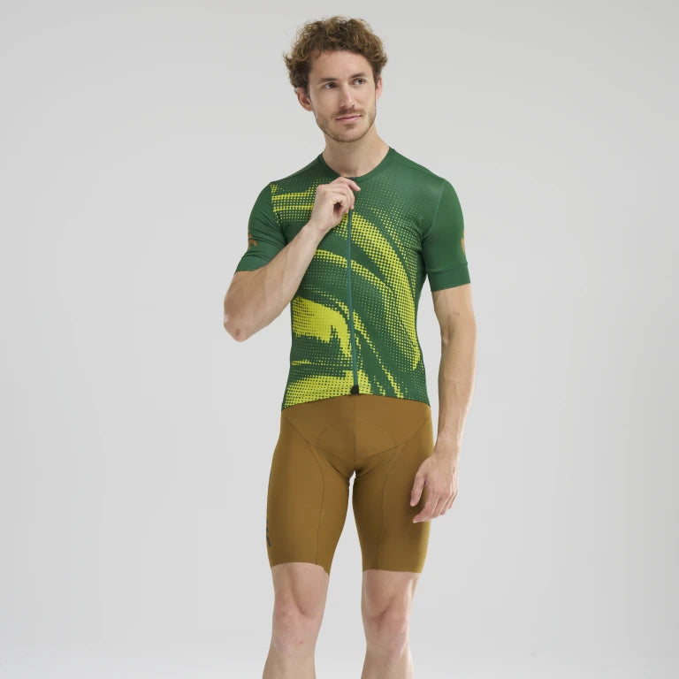 MAVIC AKSIUM GRAPHIC Camisola de manga curta verde/amarela