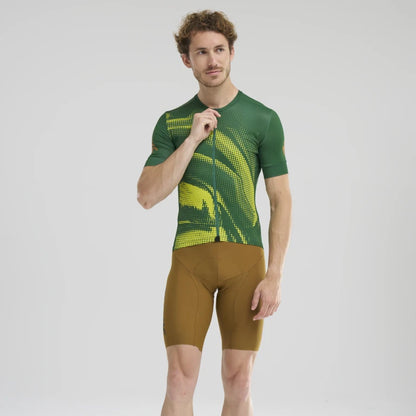 Maillot MAVIC AKSIUM GRAPHIC Mangas Curtas Verde/Amarelo