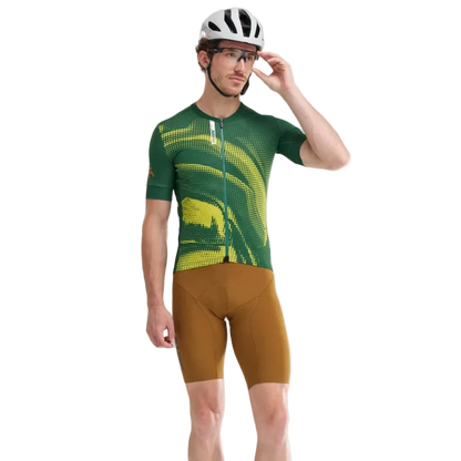 Maillot MAVIC AKSIUM GRAPHIC Mangas Curtas Verde/Amarelo