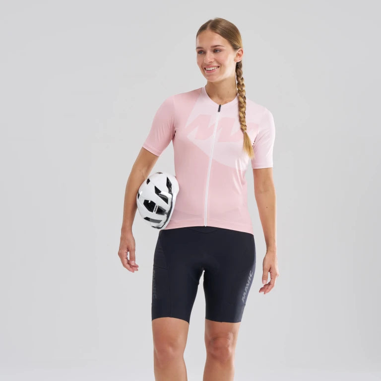 Camisola de manga curta MAVIC ICON GRAPHIC para mulher, cor-de-rosa