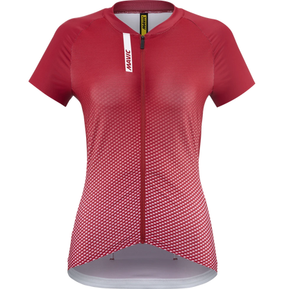 Maillot MAVIC AKSIUM Mangas Curtas Mulher Vermelho