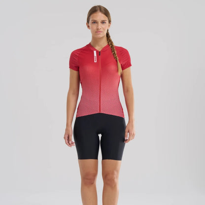 Maillot MAVIC AKSIUM Mangas Curtas Mulher Vermelho