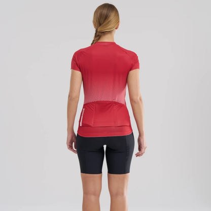 Maillot MAVIC AKSIUM Mangas Curtas Mulher Vermelho