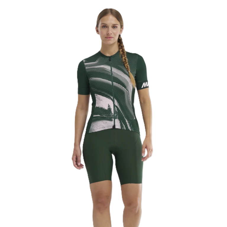 MAVIC AKSIUM GRAPHIC Camisola de manga curta para mulher Cáqui/Rosa