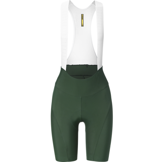 Calções curtos com babete MAVIC AKSIUM para mulher Cáqui