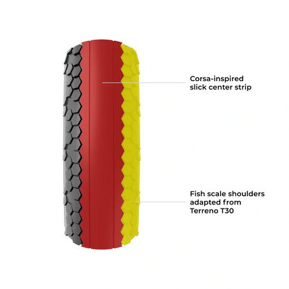 Pneu VITTORIA TERRENO T10 HARDPACK Gravel Sport 700c Tubetype Preto