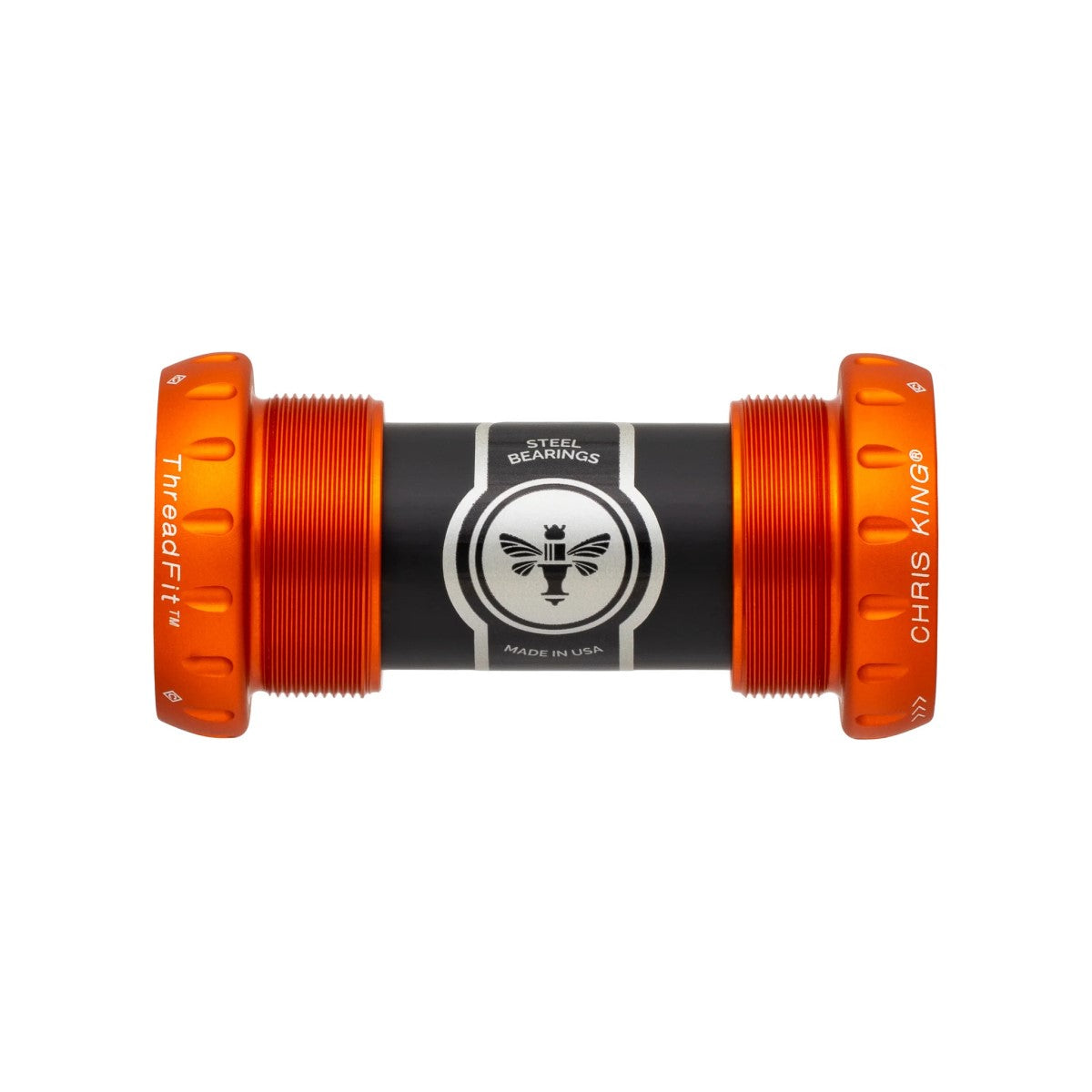 Pedaleira CHRIS KING ThreadFit 24 68/73mm Laranja Cerâmica