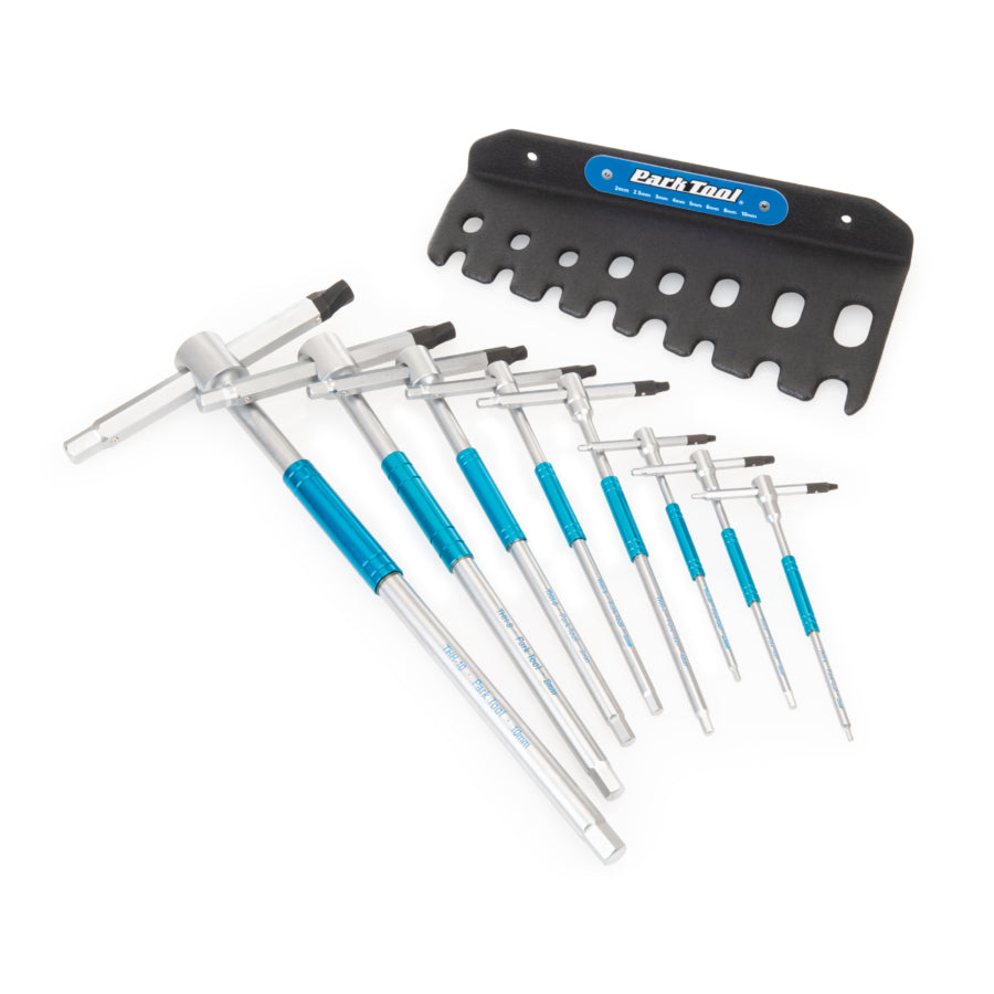 Park Tool THH-1, conjunto de chaves sextavadas com cabo em T deslizante e suporte de parede