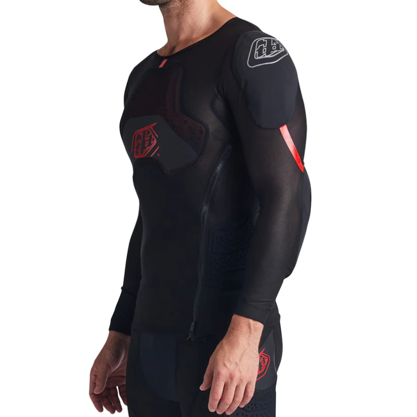 TROY LEE DESIGNS STAGE GHOST D3O T-Shirt de proteção Manga comprida preta