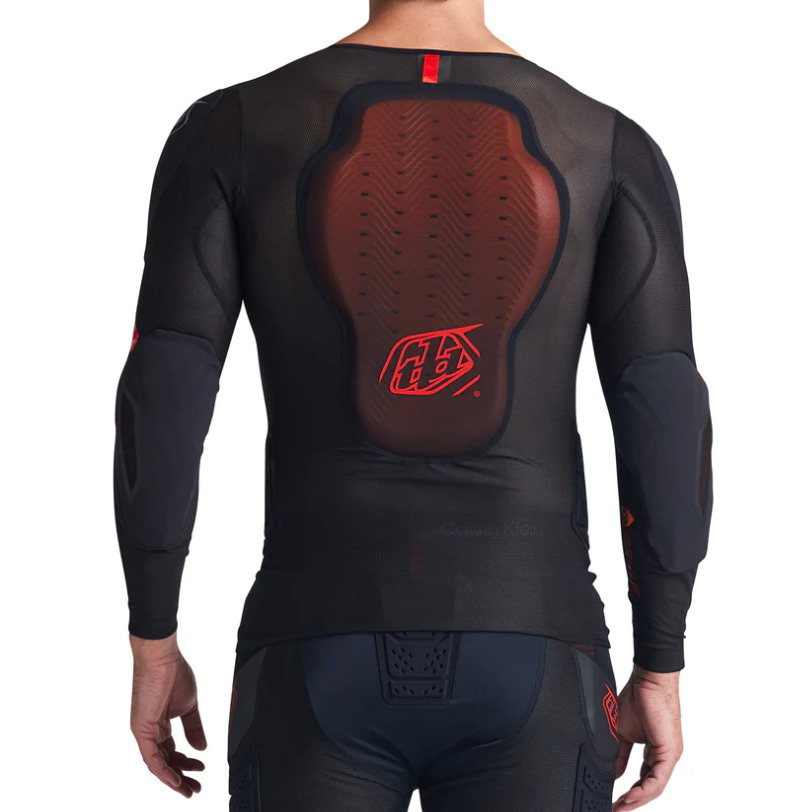 TROY LEE DESIGNS STAGE GHOST D3O T-Shirt de proteção Manga comprida preta
