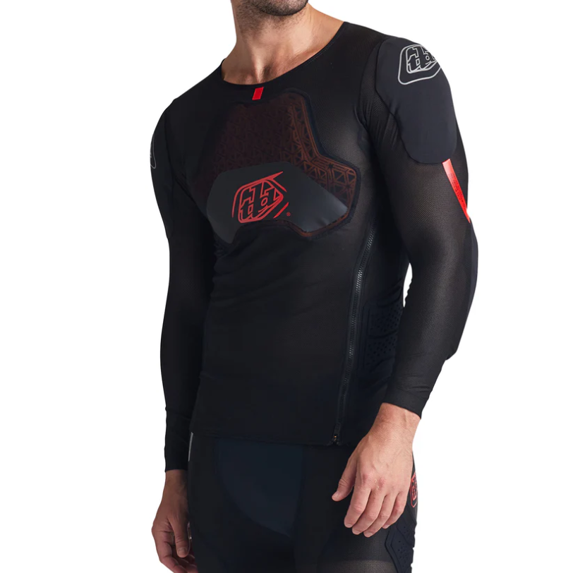 TROY LEE DESIGNS STAGE GHOST D3O T-Shirt de proteção Manga comprida preta