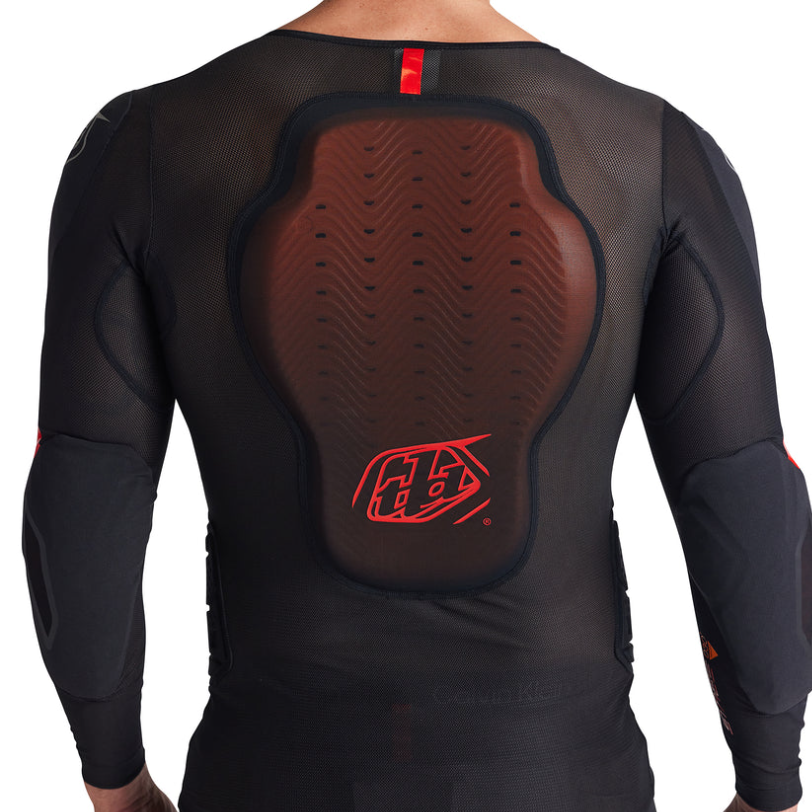 TROY LEE DESIGNS STAGE GHOST D3O T-Shirt de proteção Manga comprida preta