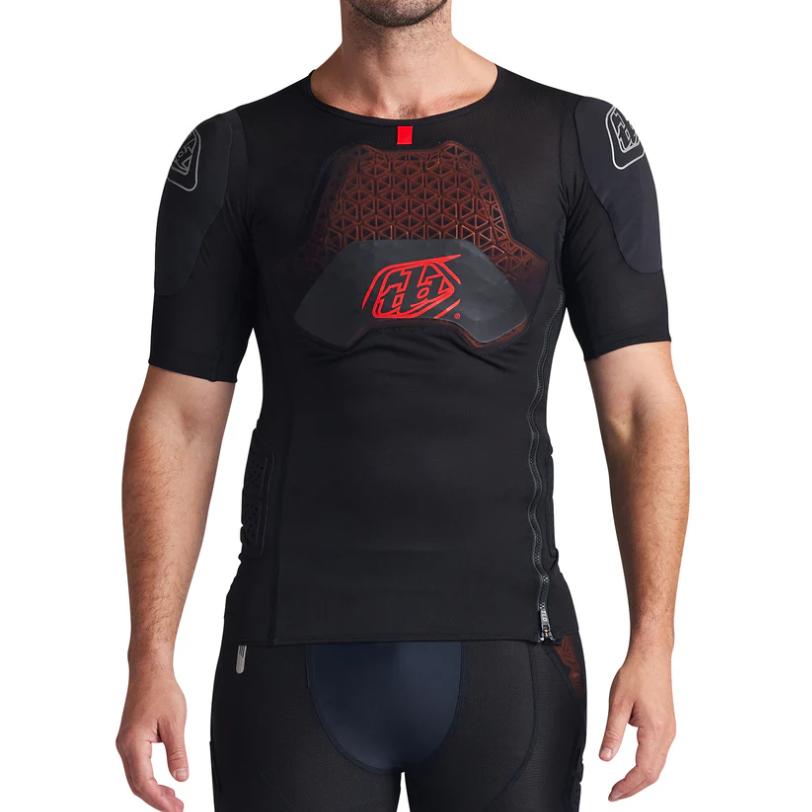 TROY LEE DESIGNS STAGE GHOST D3O Protection T-Shirt manga curta preta