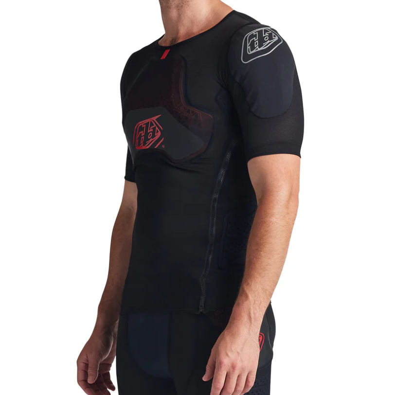 TROY LEE DESIGNS STAGE GHOST D3O Protection T-Shirt manga curta preta
