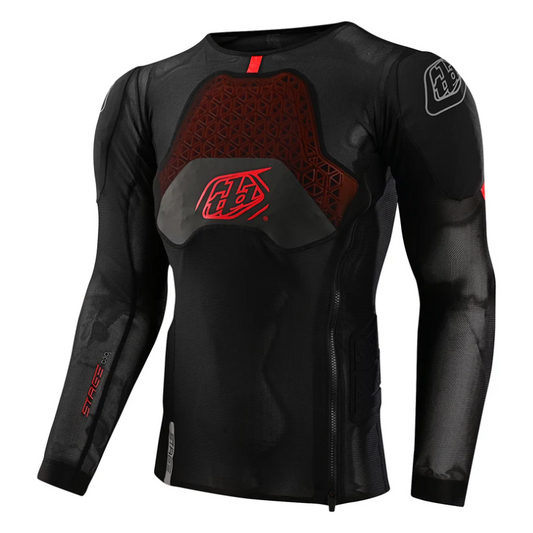 TROY LEE DESIGNS STAGE GHOST D3O T-Shirt de proteção Manga comprida preta