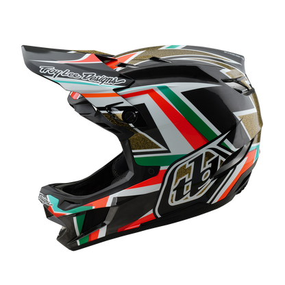 Capacete MTB TROY LEE DESIGNS D4 CARBON MIPS Frames Preto/Dourado
