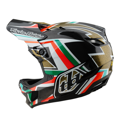 Capacete MTB TROY LEE DESIGNS D4 CARBON MIPS Frames Preto/Dourado