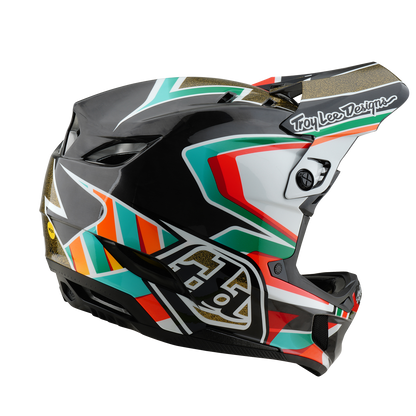Capacete MTB TROY LEE DESIGNS D4 CARBON MIPS Frames Preto/Dourado
