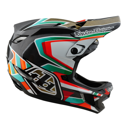 Capacete MTB TROY LEE DESIGNS D4 CARBON MIPS Frames Preto/Dourado