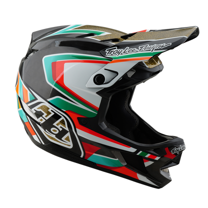 Capacete MTB TROY LEE DESIGNS D4 CARBON MIPS Frames Preto/Dourado
