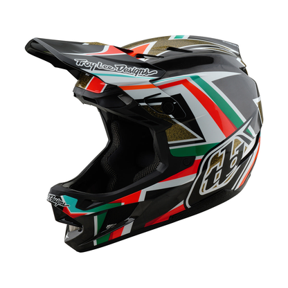 Capacete MTB TROY LEE DESIGNS D4 CARBON MIPS Frames Preto/Dourado