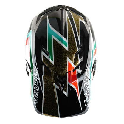 Capacete MTB TROY LEE DESIGNS D4 CARBON MIPS Frames Preto/Dourado
