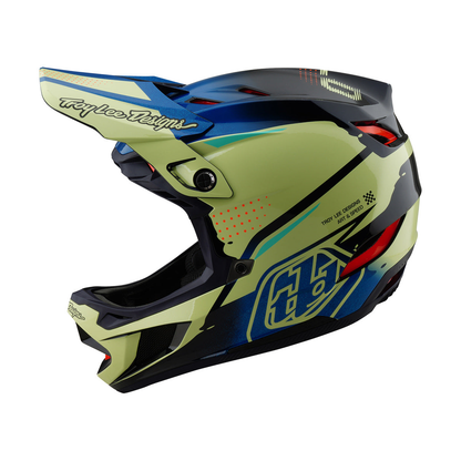 Capacete MTB TROY LEE DESIGNS D4 COMPOSITE MIPS Drip Amarelo