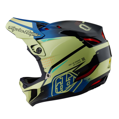 Capacete MTB TROY LEE DESIGNS D4 COMPOSITE MIPS Drip Amarelo