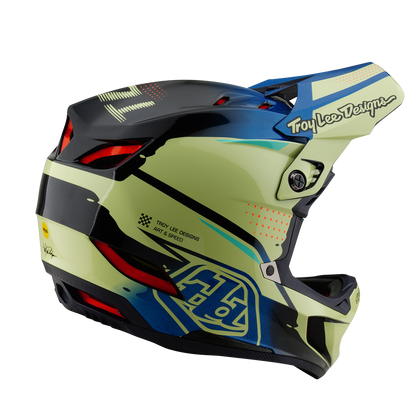 Capacete MTB TROY LEE DESIGNS D4 COMPOSITE MIPS Drip Amarelo