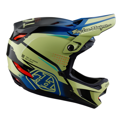 Capacete MTB TROY LEE DESIGNS D4 COMPOSITE MIPS Drip Amarelo