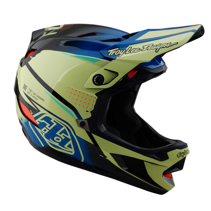Capacete MTB TROY LEE DESIGNS D4 COMPOSITE MIPS Drip Amarelo